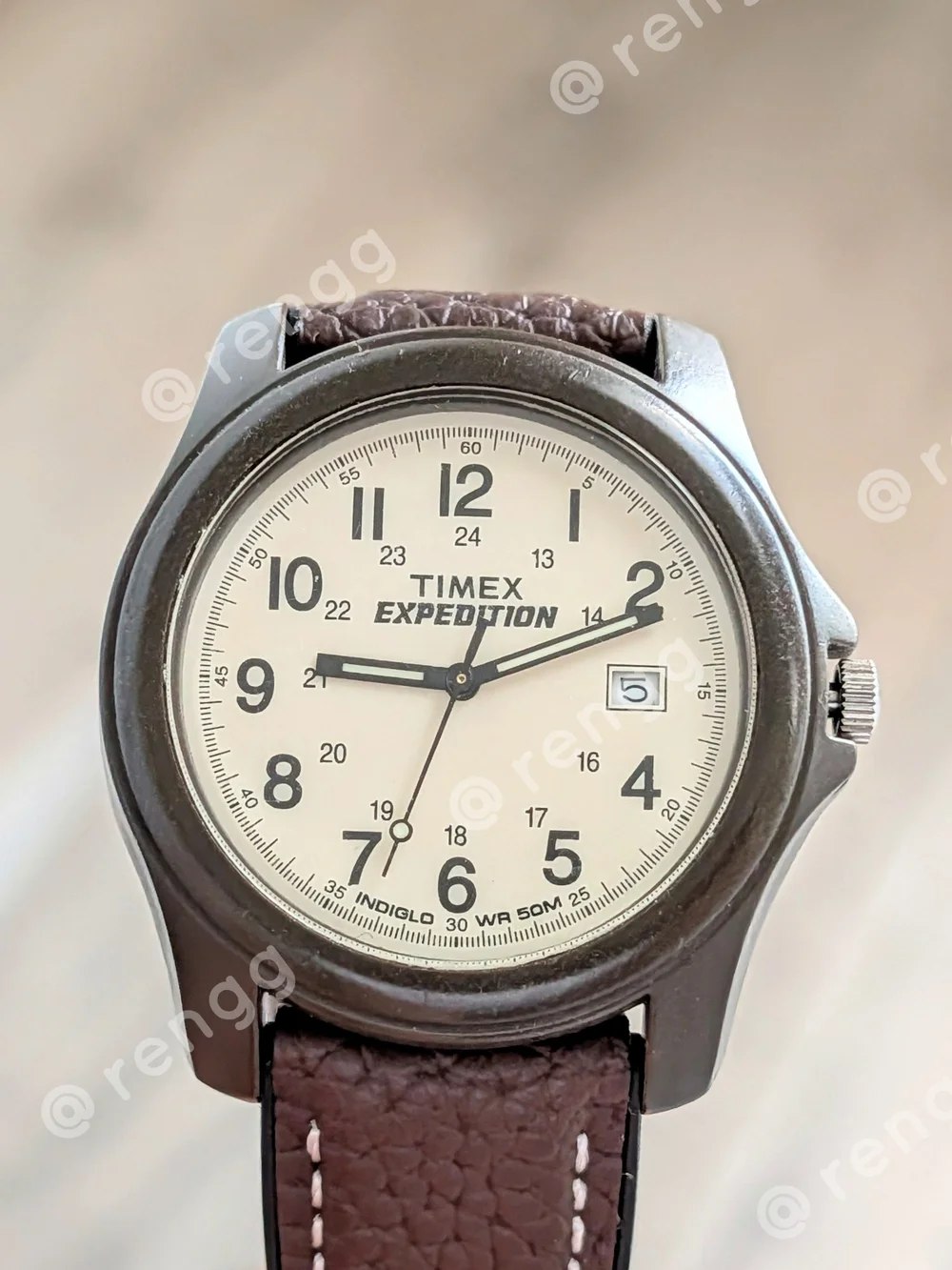 Timex Expedition Cream Field Watch Indiglo